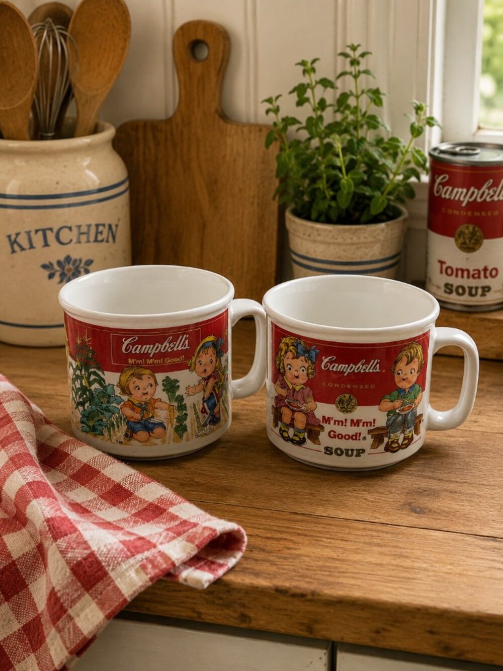Campbell Soup Mugs Vintage Look